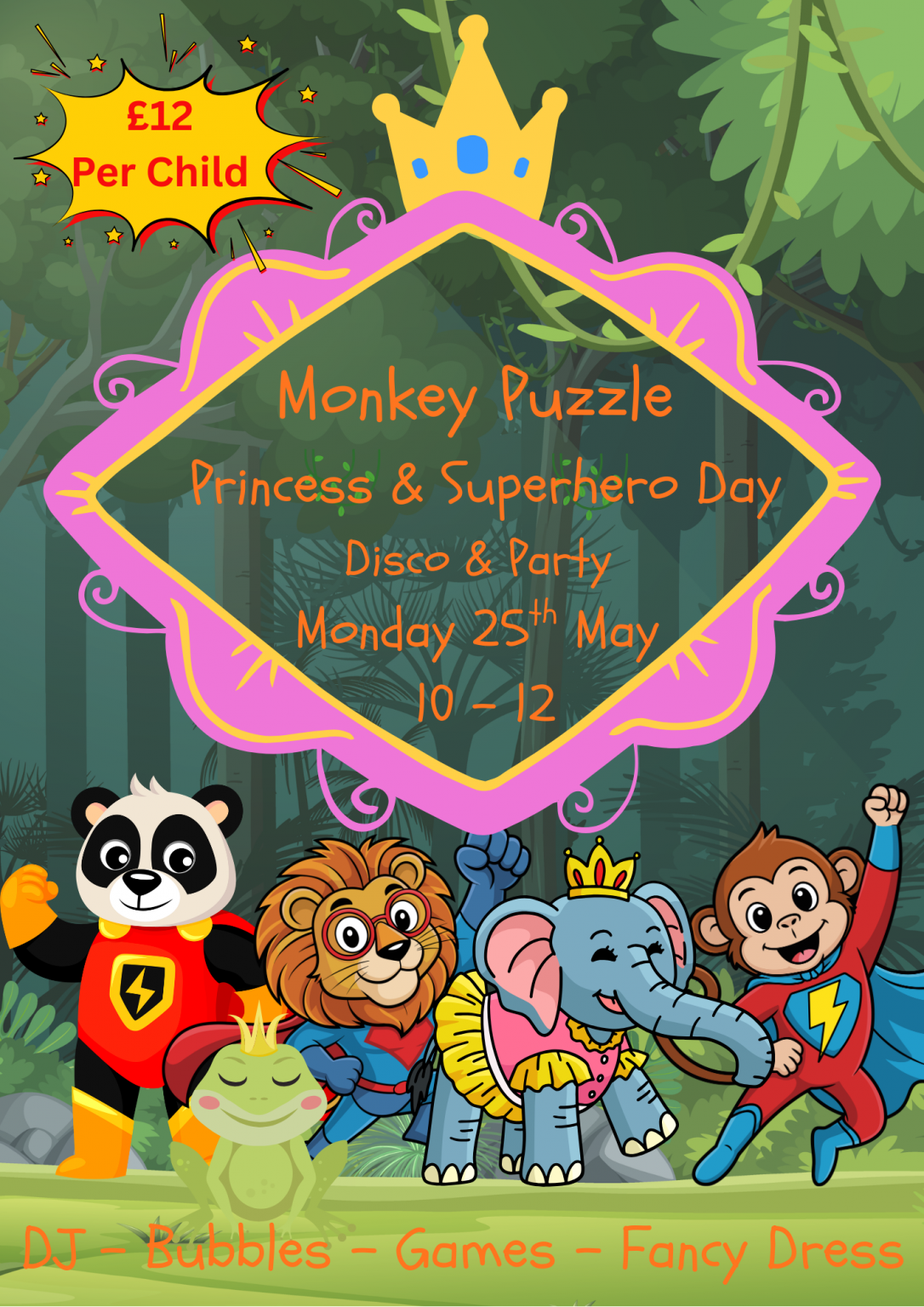 Monkey Puzzle Princess & Superhero Day! - Madison Heights